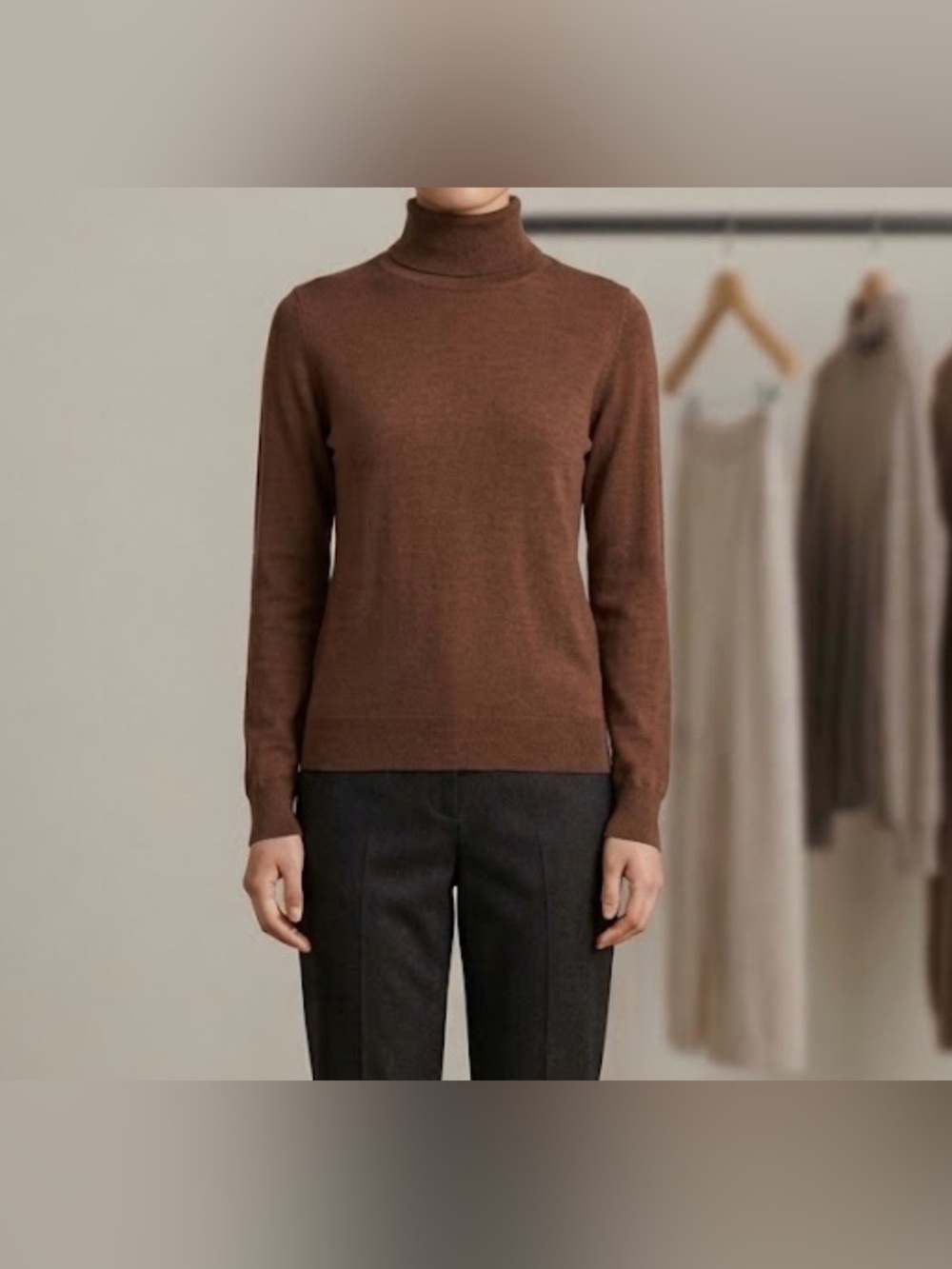 Kate Spade Brown Metallic Turtleneck Sweater Shimmer Long Sleeve Knit Size L